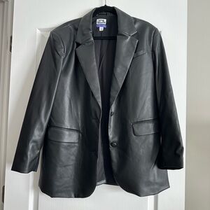 Black Leather Blazer